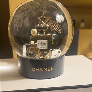 CHANEL Black & Gold N°5 Decorative Snow Globe